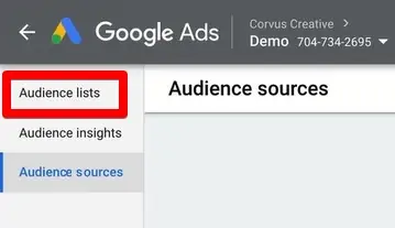 Create Audience Lists in Google Ads