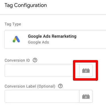 Setting up the Conversion ID as variable