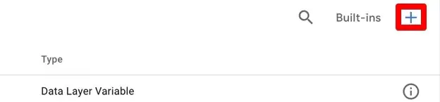 To be in Variable Configuration, head over to the top right and press the blue (+) button
