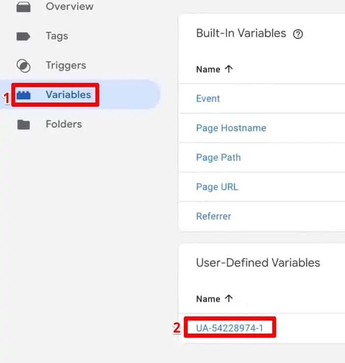Using Variables and select a Tracker ID to set Cross-Domain Tracking