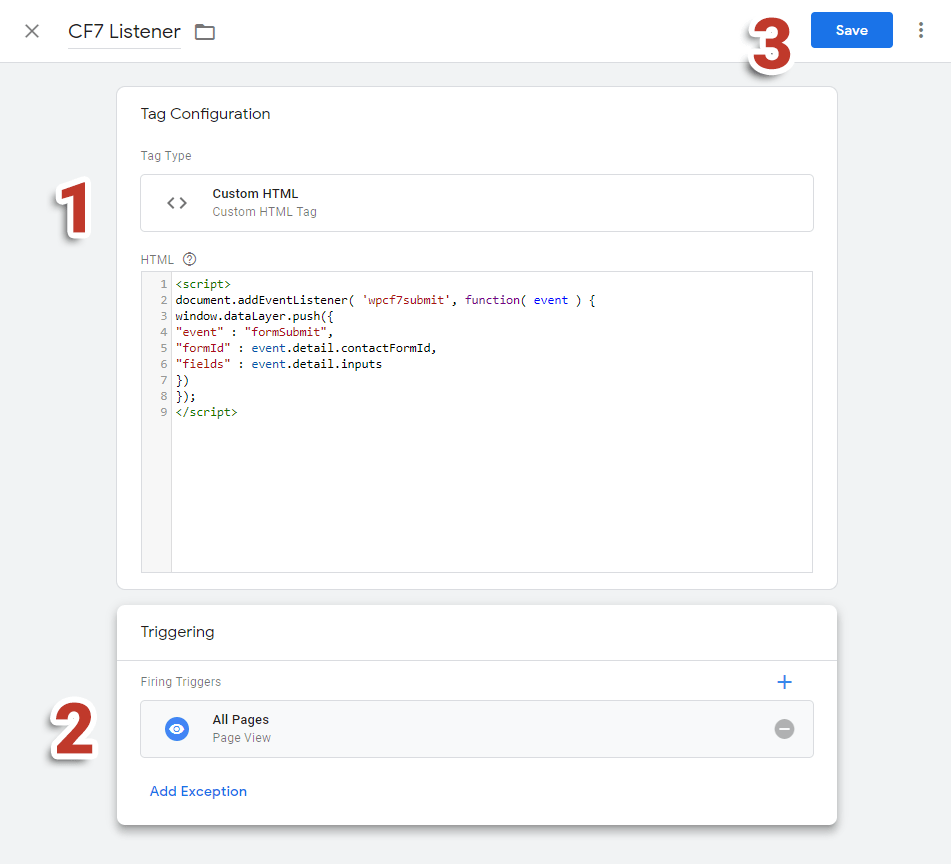 contact form 7 event listener in google tag manager