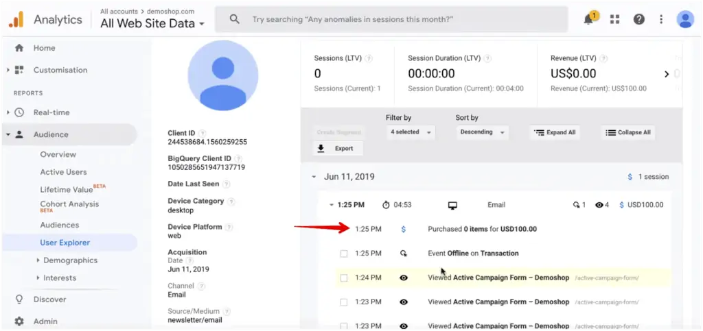 regular reports offline conversion reporting