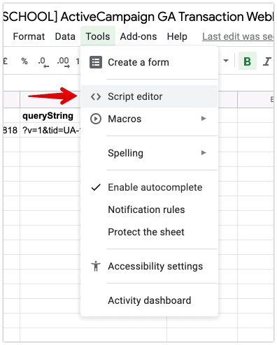 trigger measurement protocol offline conversion tracking tag with app script