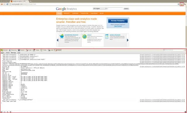 GA4 debugger chrome extension
