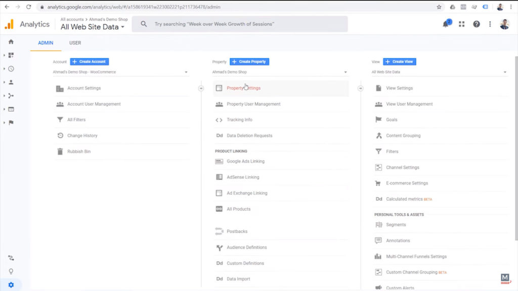 click-on-property-settings