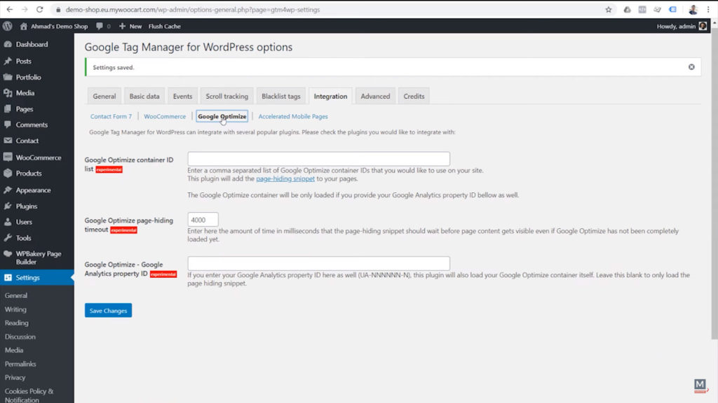 google-tag-manager-for-wordpress-plugin-options-integration-google-optimize