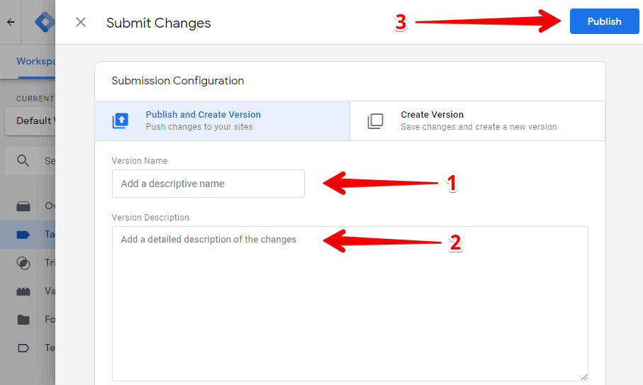 name-gtm-version-and-publish