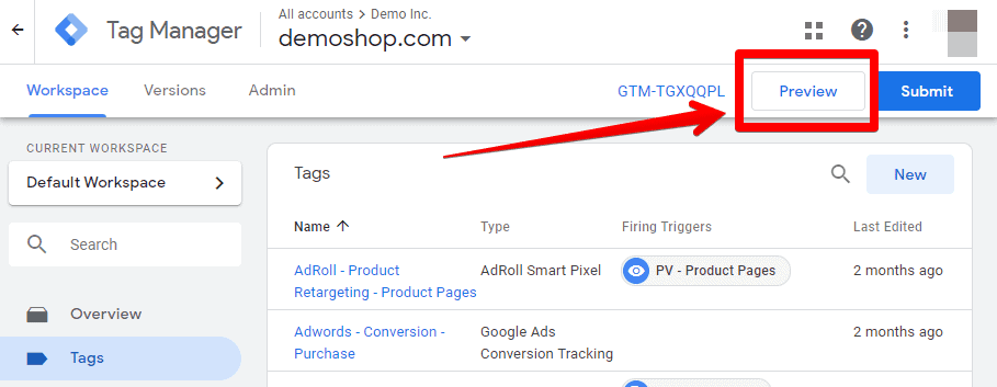 open-debug-mode-in-gtm