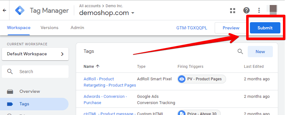 submit-changes-in-google-tag-manager