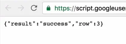 Web app success message
