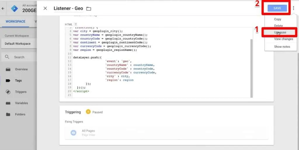 Adding Trigger in Google Tag Manager