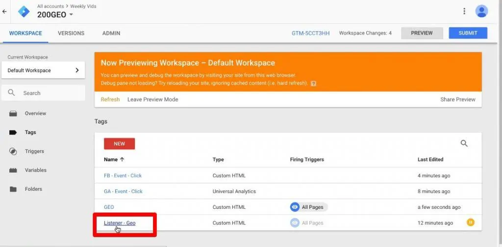 Building a custom Listener function in Google Tag Manager