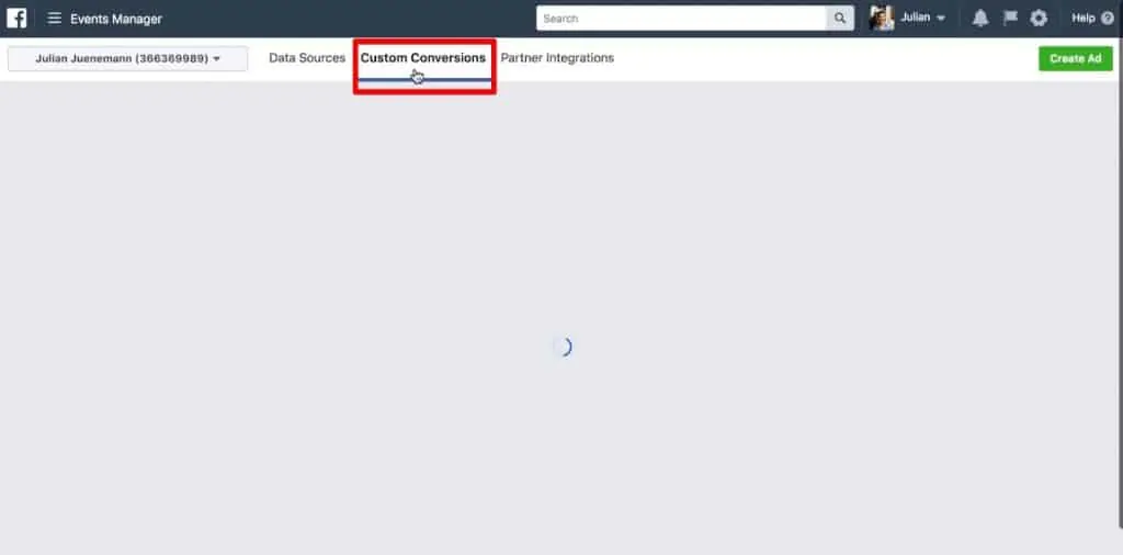 Create Custom Conversion in Facebook for Meta Pixel Conversion Tracking