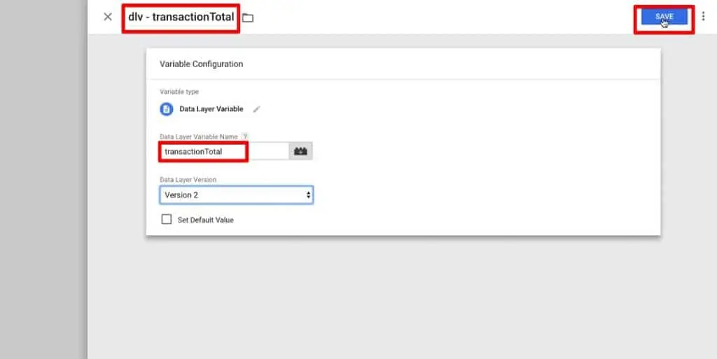 Data Layer Variable Configuration in Google Tag Manager