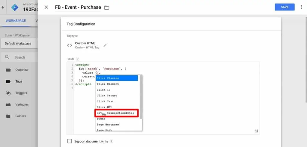 Dynamically insert variable from the data layer in Google Tag Manager