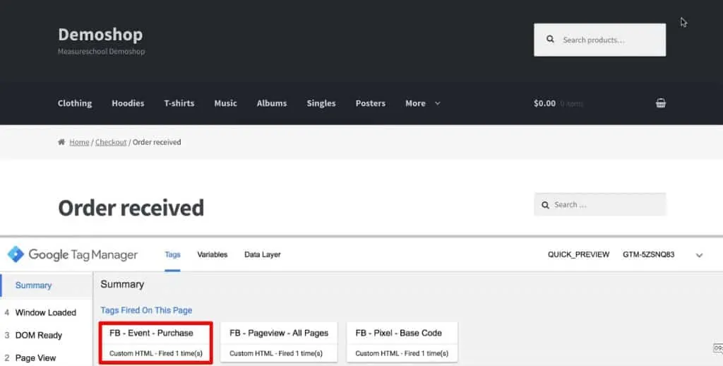 Tags fired in Google Tag Manager after conversion
