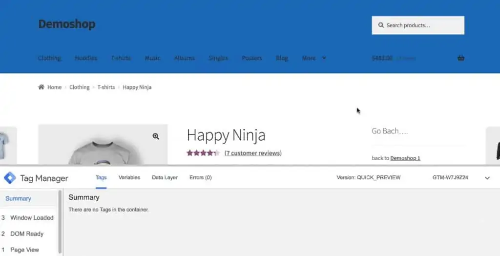 A product page of our demo shop