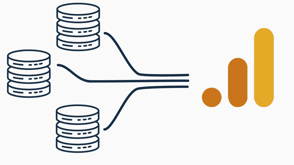 Infographic GA4 property tracking in parallel with linked UA property
