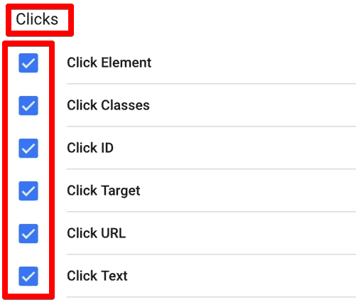 Activating click variables in Google Tag Manager
