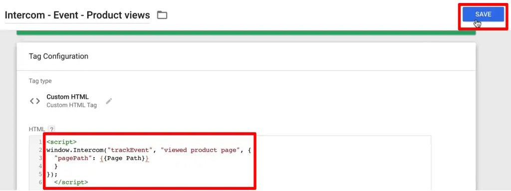 Adding custom events tracking code in Custom HTML Tag in Google Tag Manager