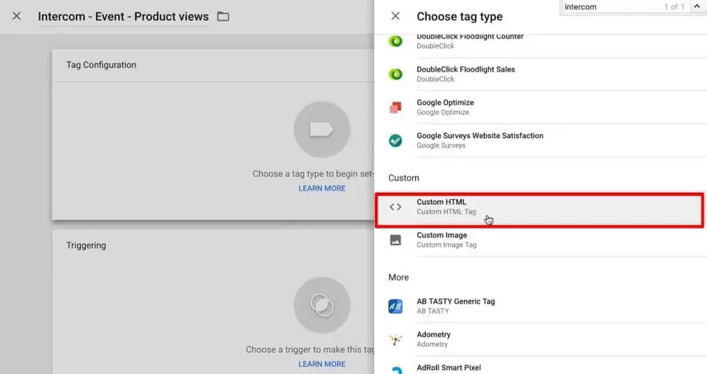 Creating a Custom HTML Tag for event tracking in Google Tag Manager