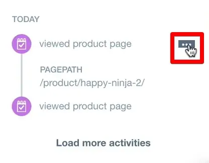 Product page path tracked for the product view event in our Intercom account