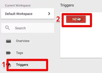Creating a new trigger in Google Tag Manager