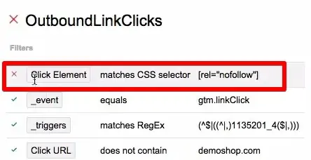 Link trigger doesn’t fire when CSS selector doesn’t match the nofollow attribute in Google Tag Manager