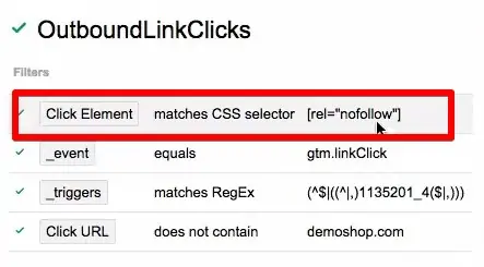Link trigger fires when CSS selector matched the click element in Google Tag Manager
