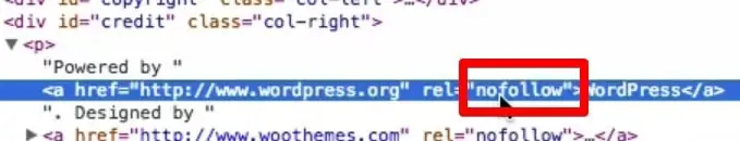 Nofollow attribute of the links on the footer of your website
