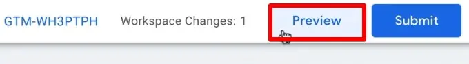 Entering the Preview mode to test the trigger on Google Tag Manager