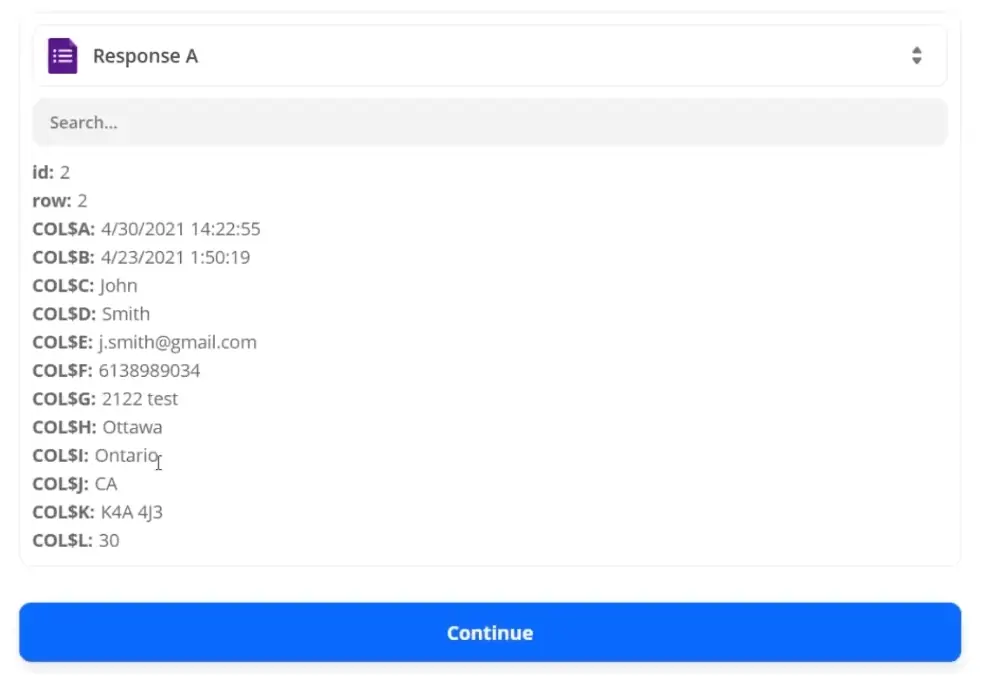 Testing the trigger that we have created in Zapier