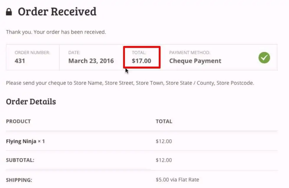 Checking the transaction value of the product from the eCommerce website