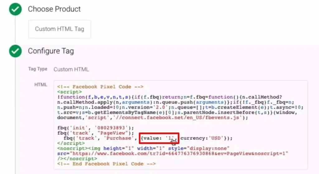 Identifying the correct place in the HTML code to add our Custom JavaScript variable