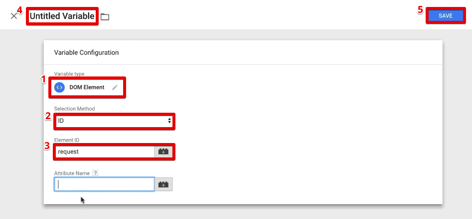 Configuring a DOM Element variable with ID Selection method to Google Tag Manager