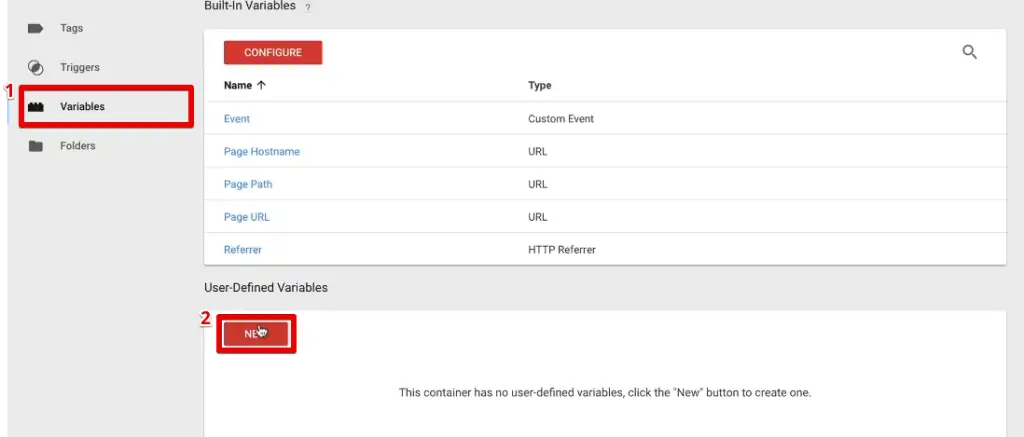 Creating a new variable on Google Tag Manager