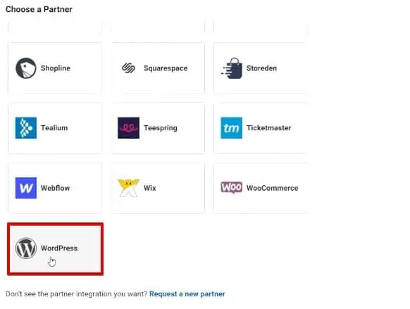 Choosing WordPress as the integration partner for a website to add a new event