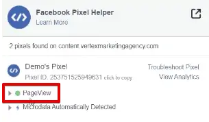 Verifying PageView for a newly added event to the Meta Business Manager