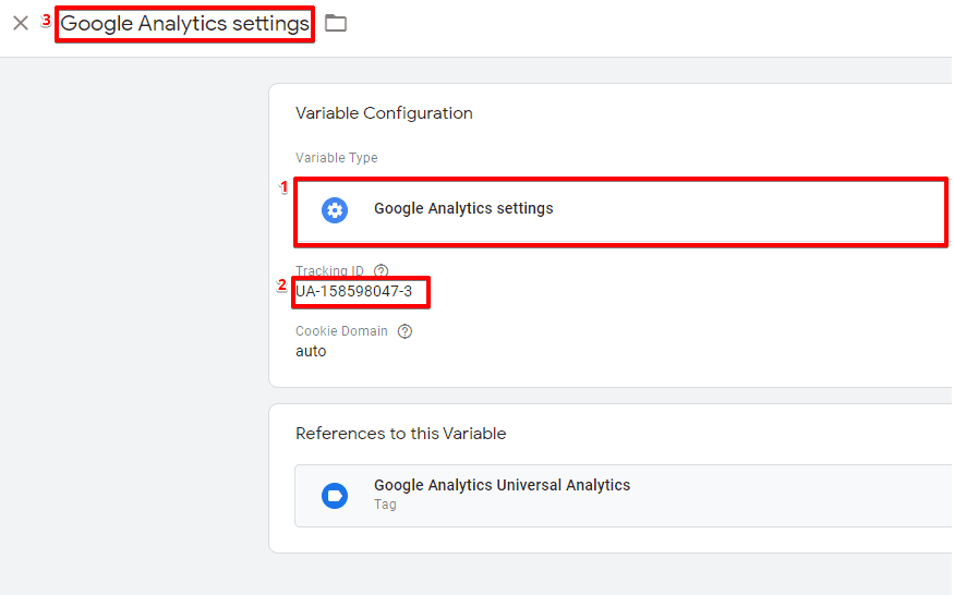 Creating a Google Analytics Settings variable to configure the tracking ID into the Google Tag Manager account