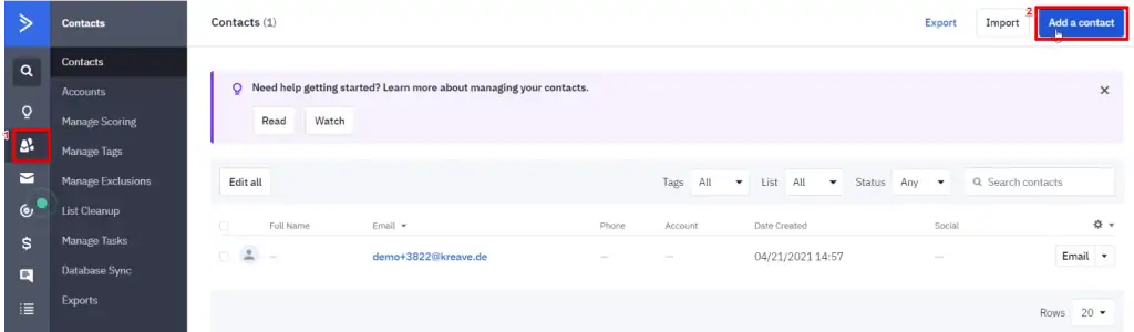 Adding a dummy user profile for testing event tracking on the Google Cloud account