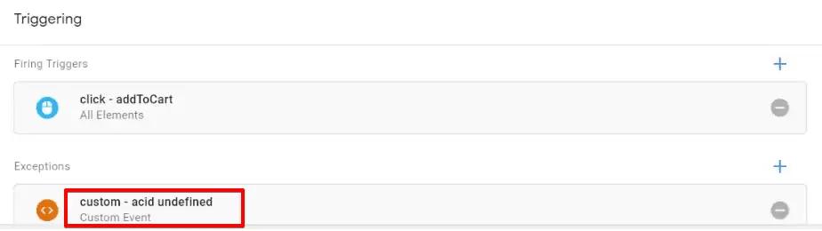 Adding an exception trigger to a Tag in Google Tag Manager