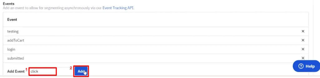 Adding events for whitelisting on ActiveCampaign account