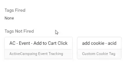 Checking fired events in the Google Tag Manager