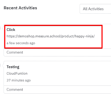 Checking the recent user activity from the user profile in the ActiveCampaign account