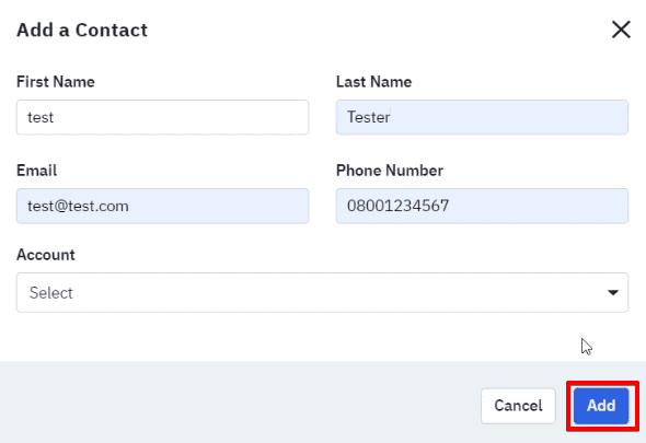 Creating a dummy user profile for testing event tracking on the ActiveCampaign account