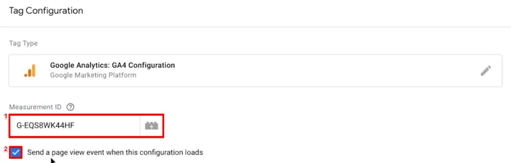 Configuring a new Google Analytics: GA4 Configuration Tag to the GTM account