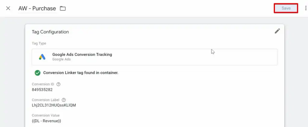 Saving the modified text in Tag Configuration