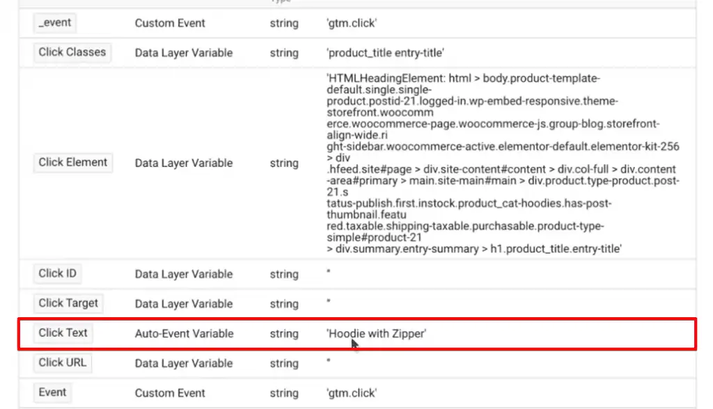 Verifying fired event data from the Google Tag Manager extension