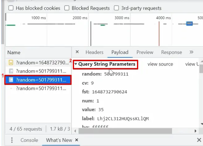 Viewing Query String Parameters