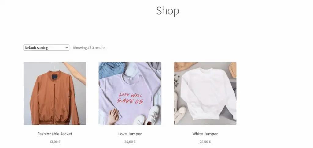 Website shop in an online marketplace